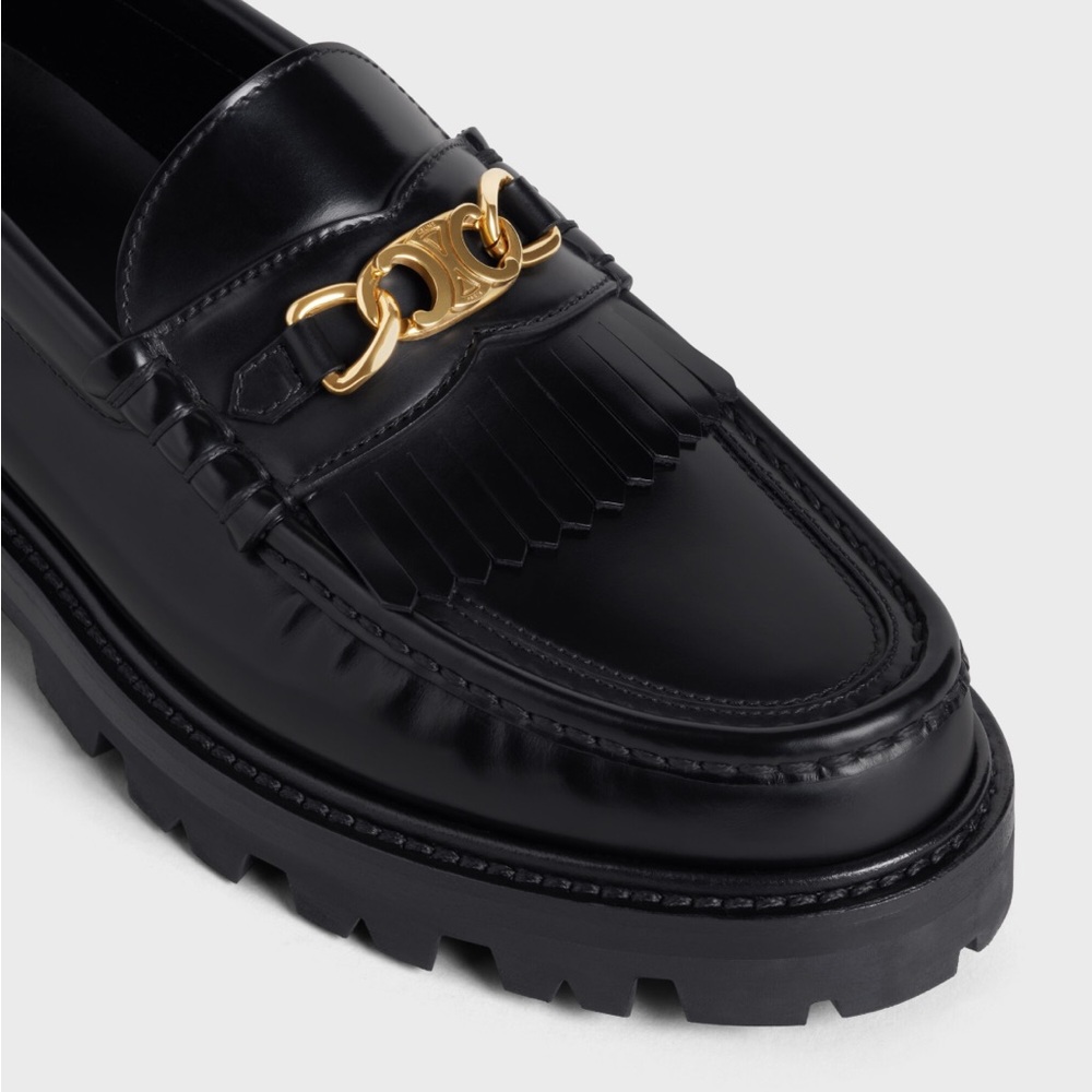 Celine Margaret Loafer in black leather - Picture 2 of 4